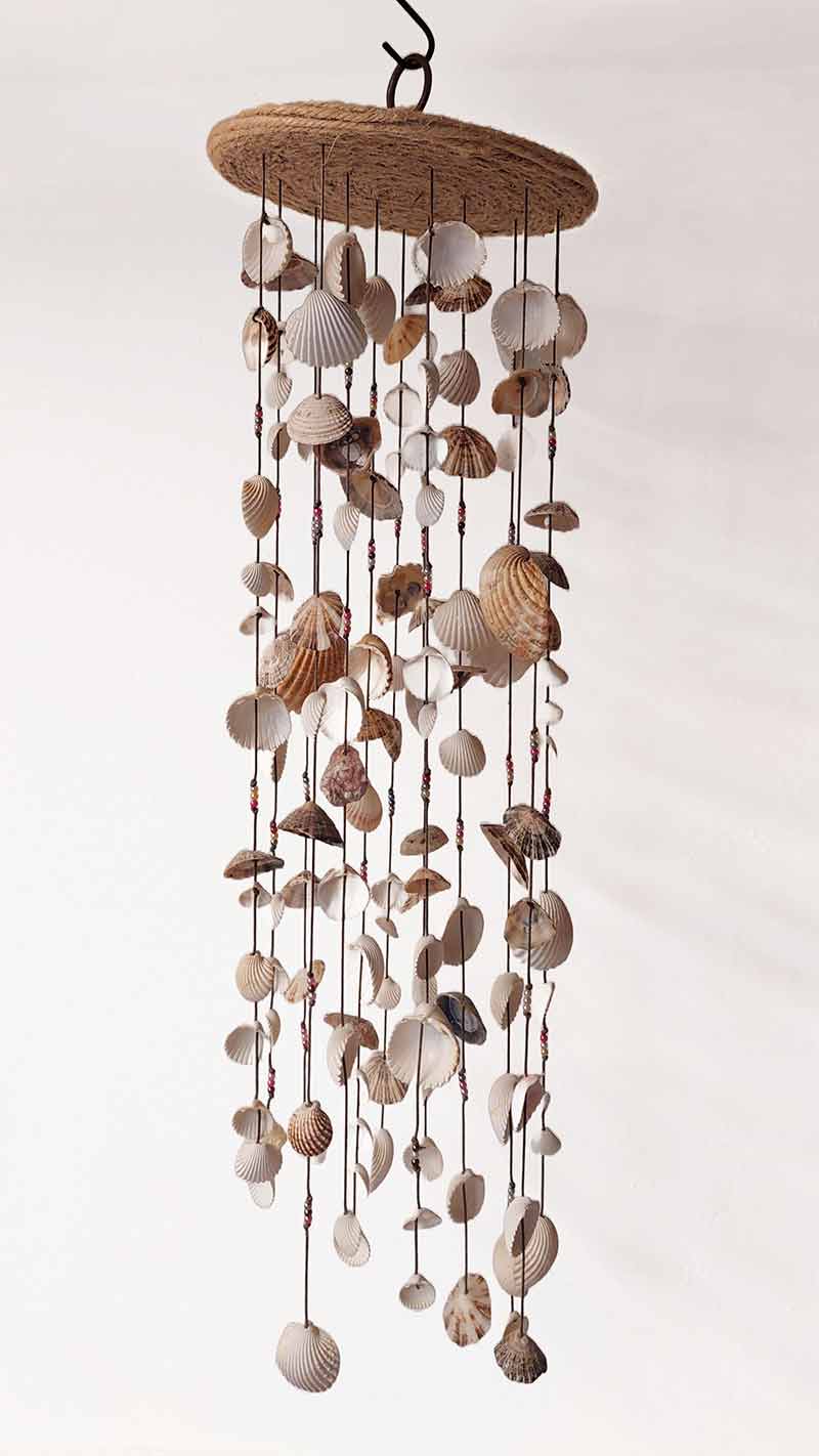 colgante-conchitas-mar colgante decorativo conchas de mar