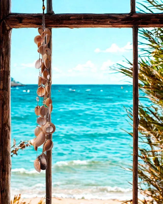 hogares-que-respiran-mar Colgante de conchas marinas, la belleza de lo que el mar regala.
